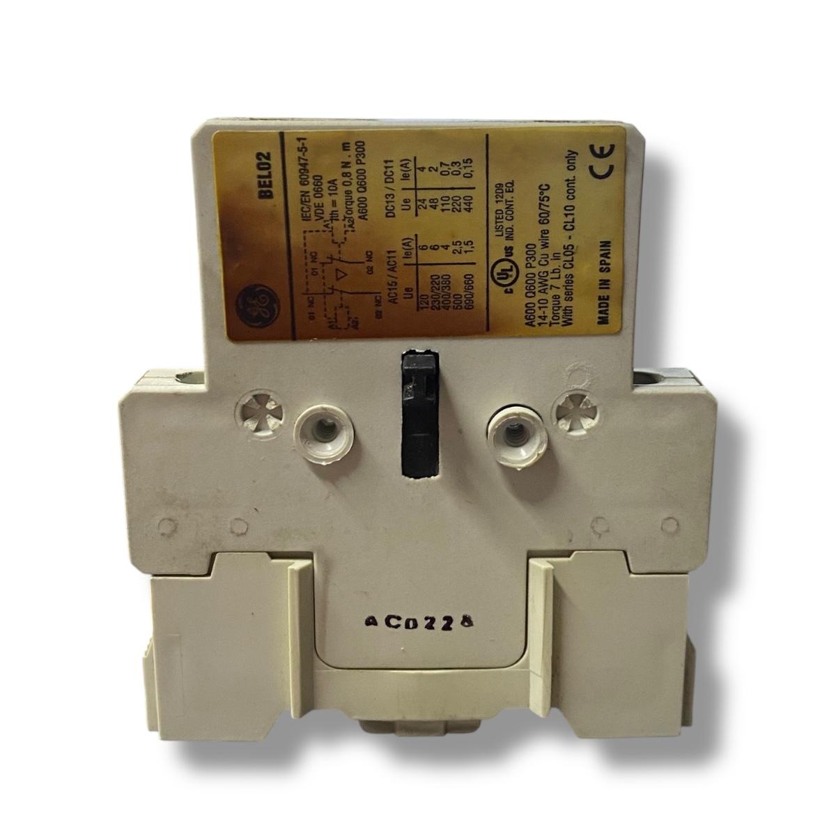 General Electric Bel02 bloque de contacto auxiliar