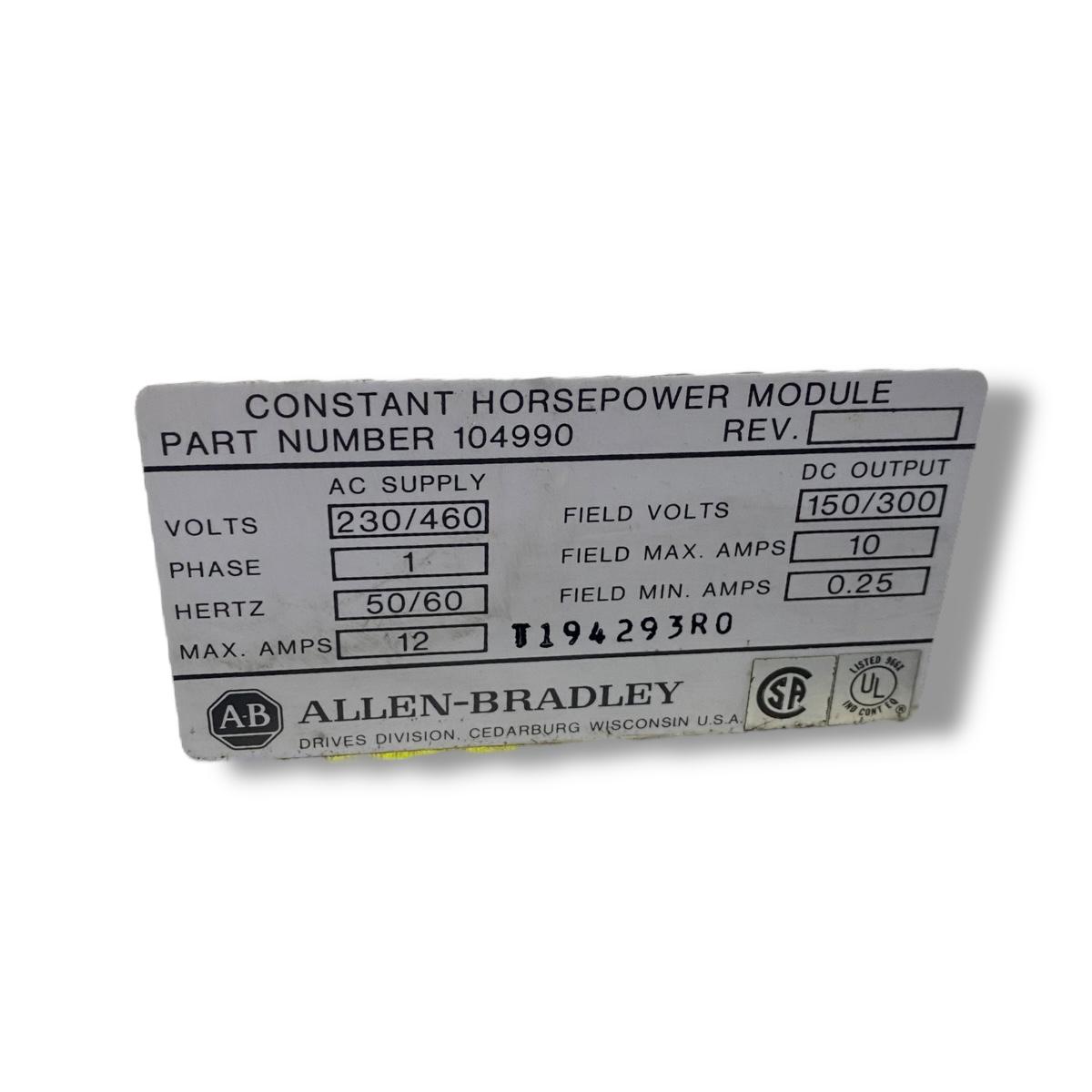 ALLEN BRADLEY 104990 tarjeta para variadores