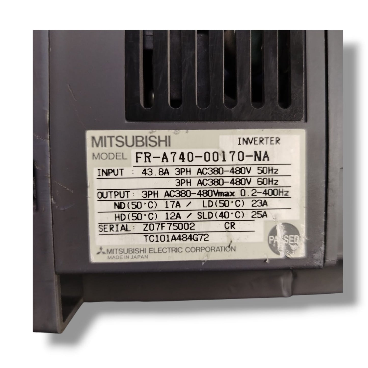 MITSUBISHI FR-A740-00170-NA INVERSOR DE FRECUENCIA