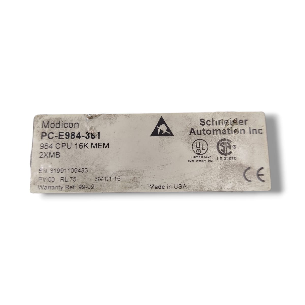 MODICON PC-E984-381 CONTROLADOR MODULAR