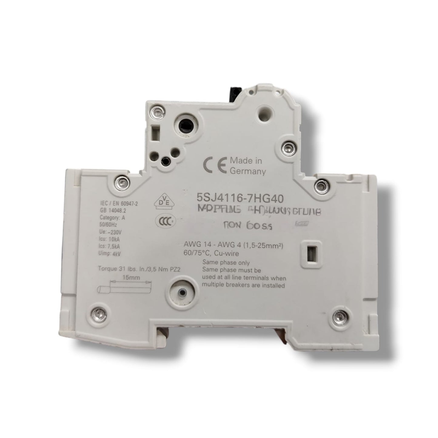 SIEMENS 5SJ4116-7HG40 INTERRUPTOR AUTOMATICO