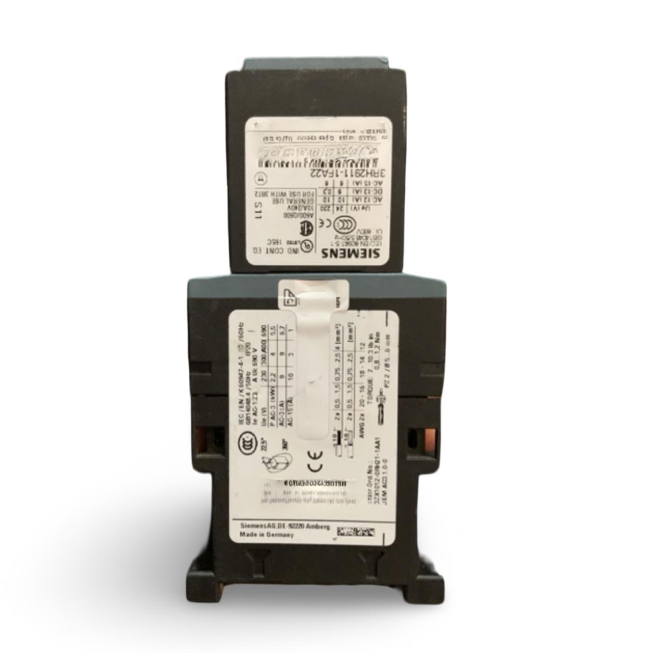 SIEMENS 3RT2016-1BB41+3RH2911-1FA22