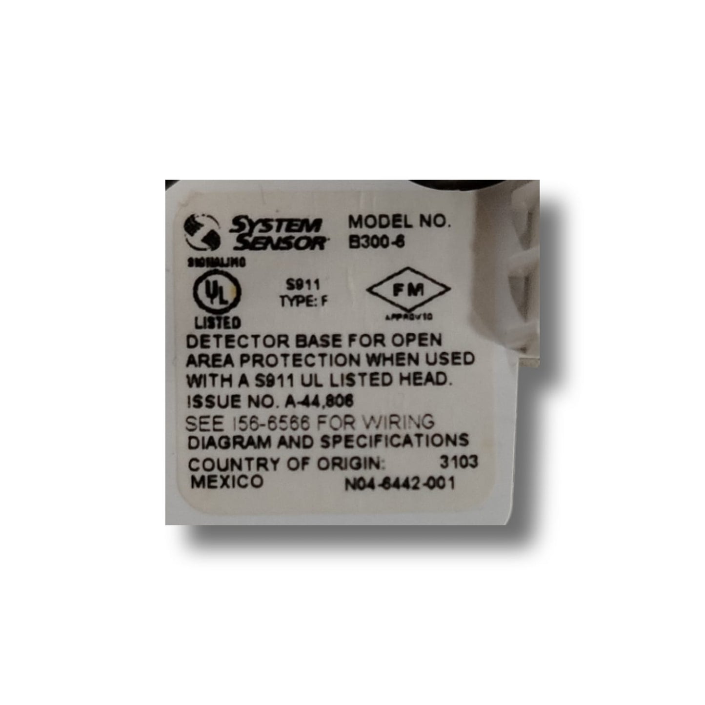 SYSTEM SENSOR B300-6