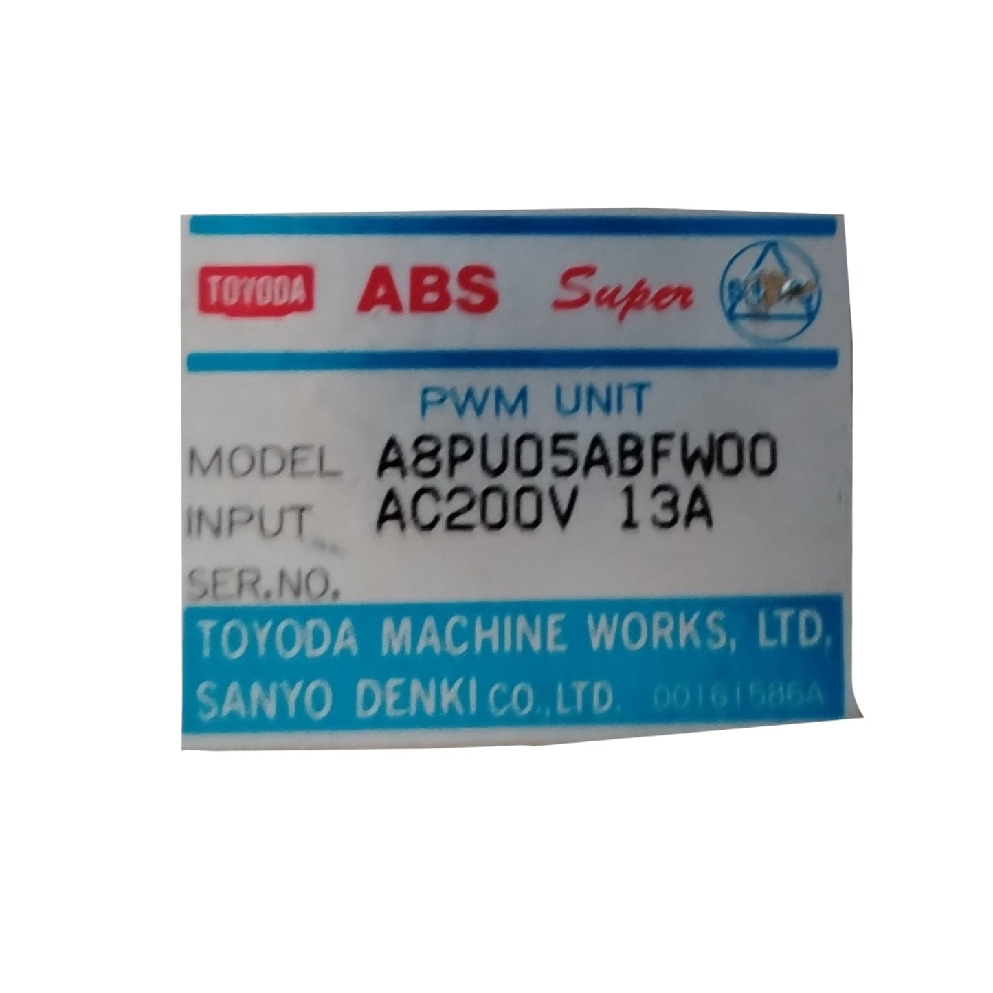 TOYODA A8PU05ABFW00