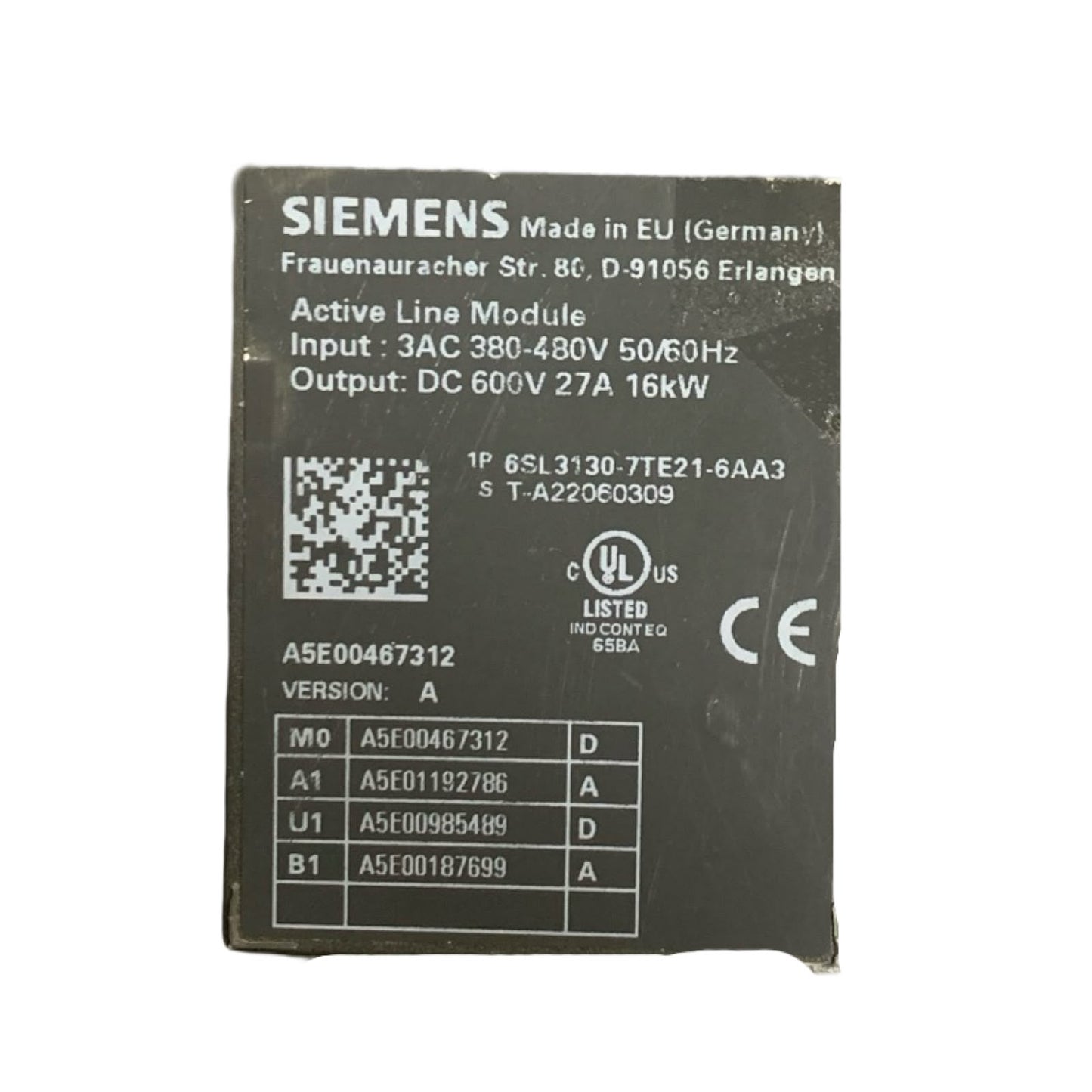 SIEMENS 6SL3130-7TE21-6AA3