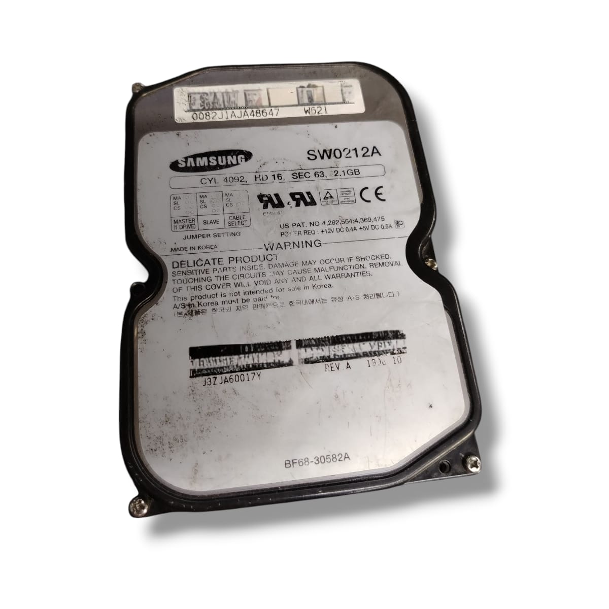 SAMSUNG SW0212A DISCO DURO INTERNO