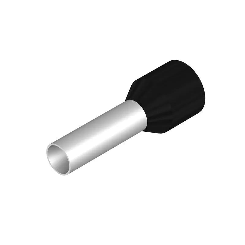 H6,0/20 SW Terminal tipo ferrul aislado 20L 6mm² 10AWG W-Negro 100PZ