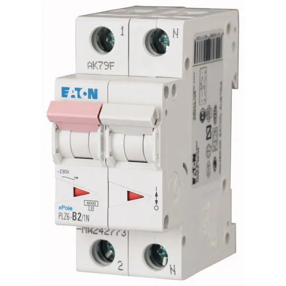 PLZ6-C2/1N-MW Xpole Interruptor termomagnético (ITM) 1P+N 2A 6kA Curva C