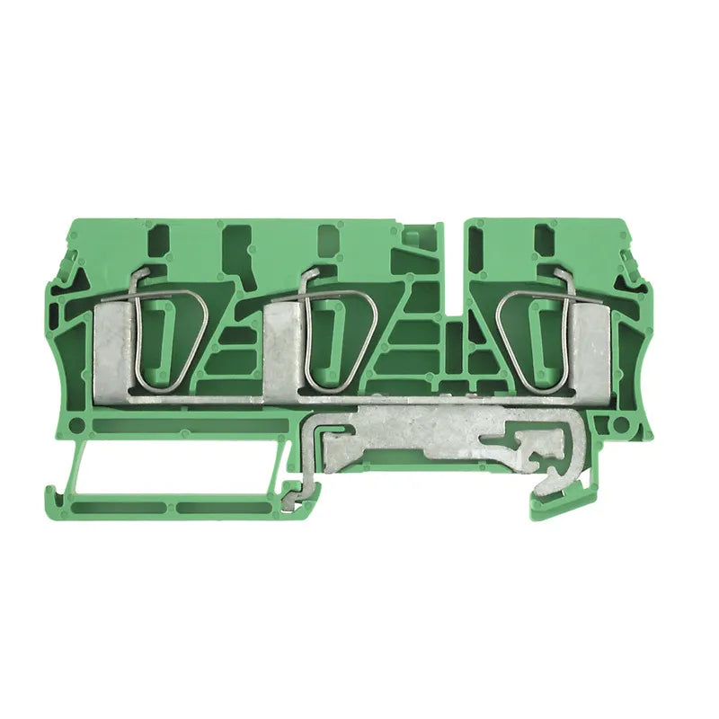 ZPE 6/3AN Clema para tierra 3 conexiones 6mm² 20-8AWG 800VCA Verde-Amarillo