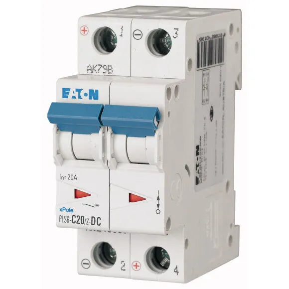 PLS6-C20/2-DC-MW Xpole Interruptor termomagnético para DC 2P 20A 6kA Curva C
