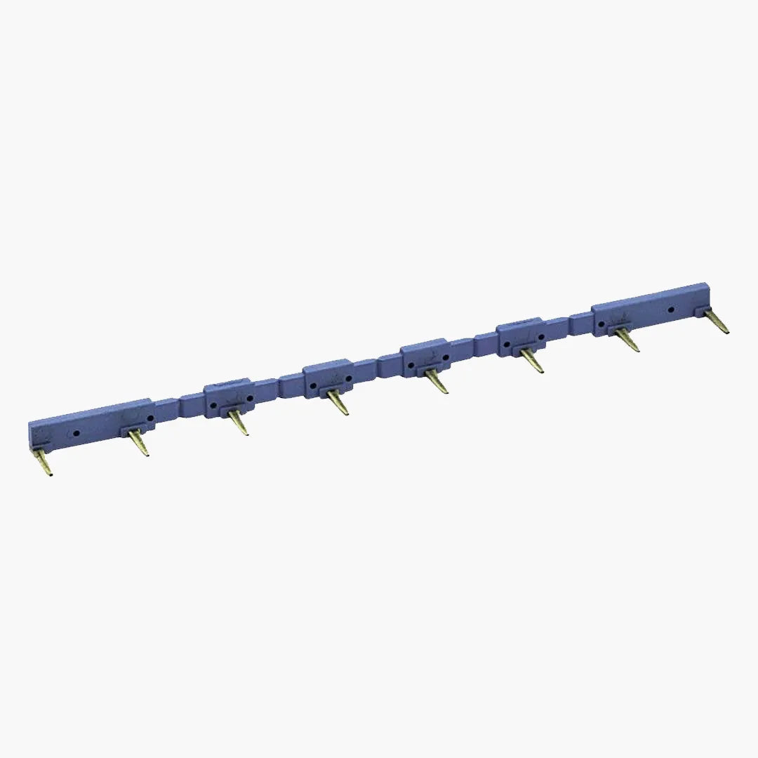 Puente de 8 terminales color azul 10A 250V para usarse con S97/4C/95