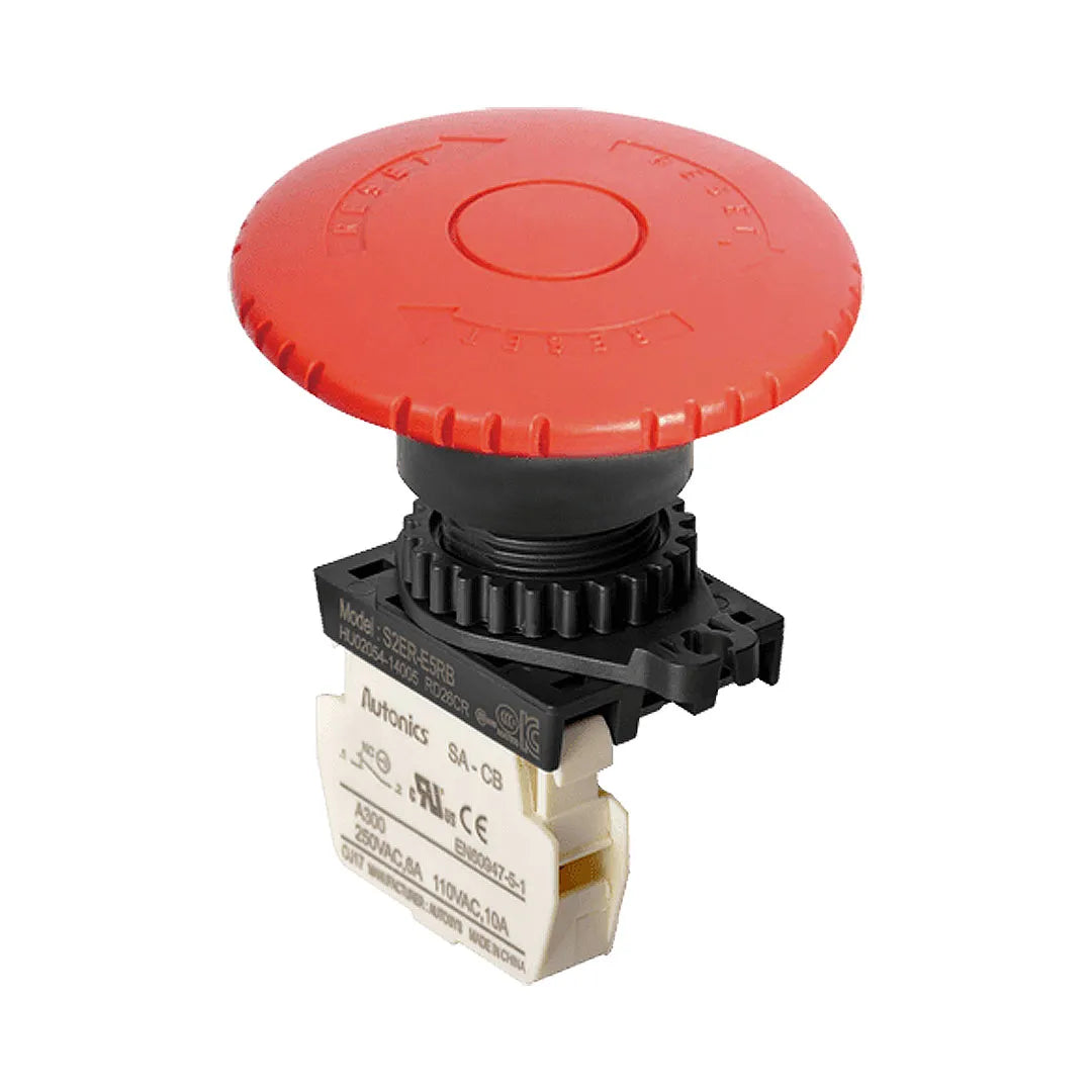 S2ER-E5RB Paro emergencia cabezal corto D60 22mm girar para liberar 1NC