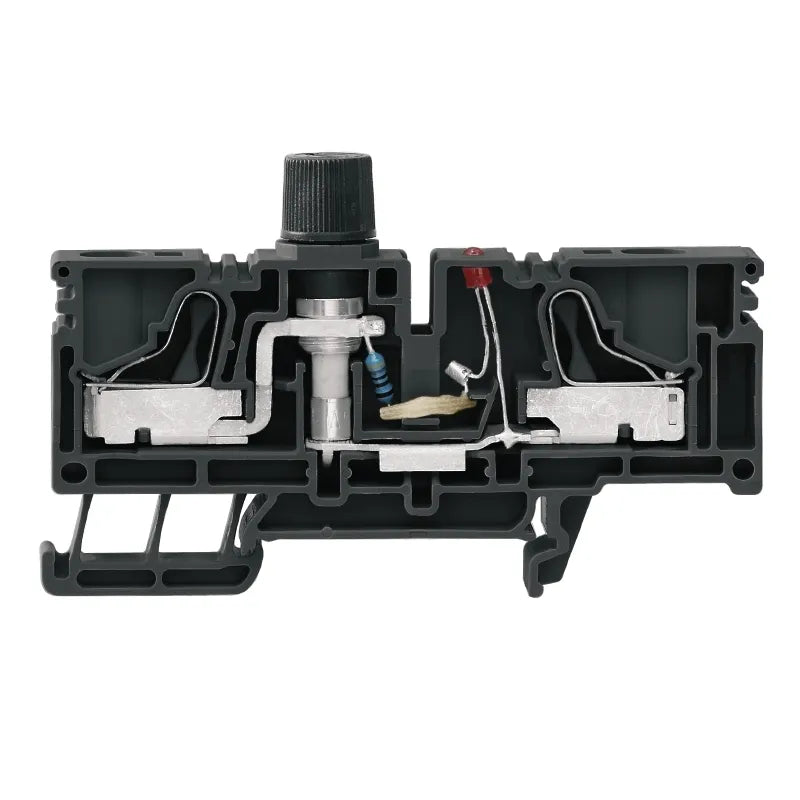 PSI 6/10/LD 10-36V SW Clema portafusible europeo c/LED 6mm² 6.3A Negro