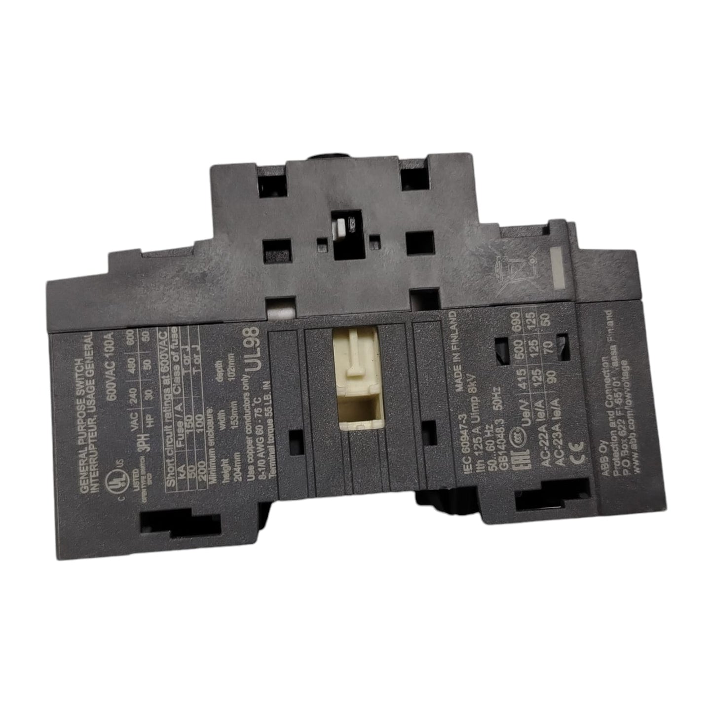 ABB 1S200B11907600451/OT125F3 Interruptor trifásico