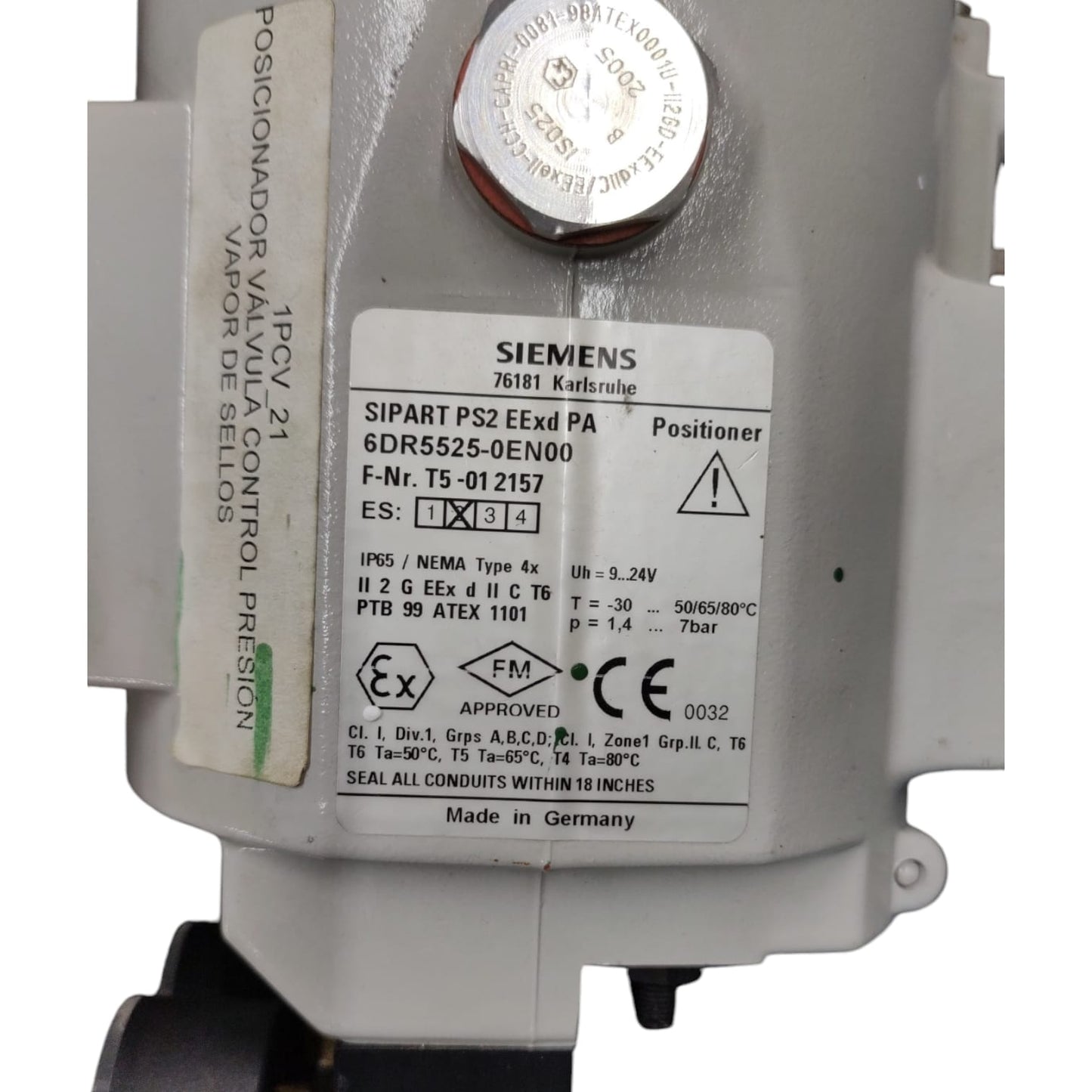 Siemens 6dr5525-0en00 posicionar de válvula de presión