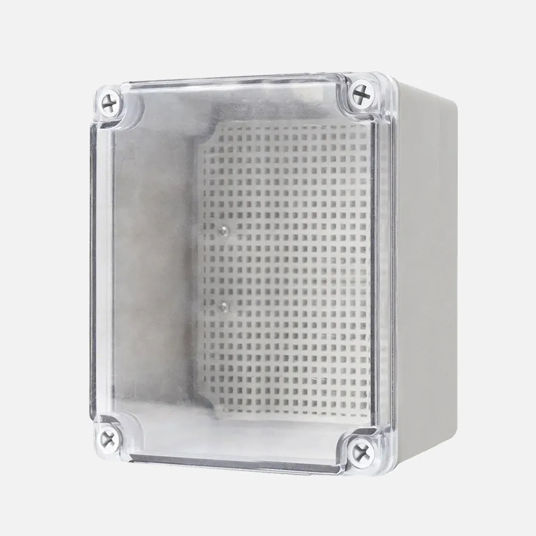 Caja de distribucion sobrep. p. trans. c/plat. 250HX150WX130Dmm Plastic PC IP67