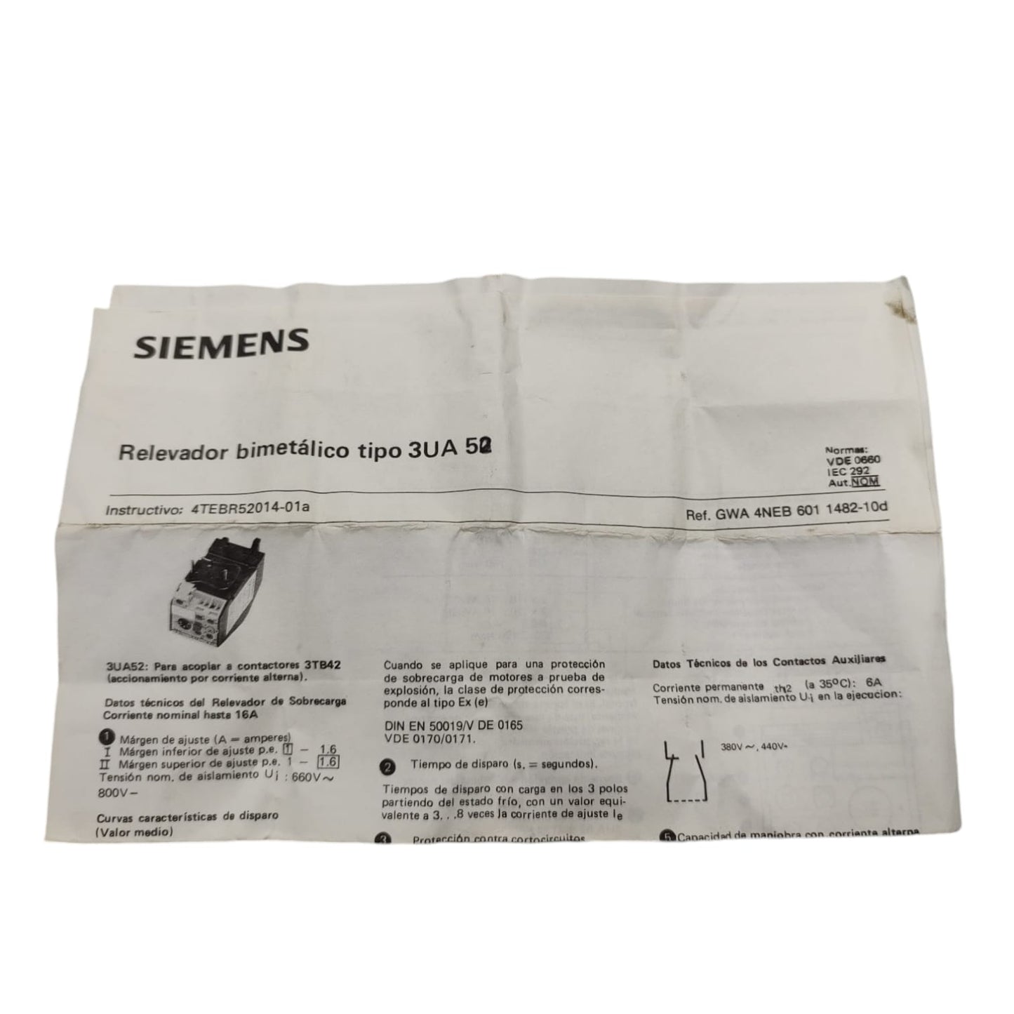 Siemens 3UA50 00-0JY relé de sobrecarga
