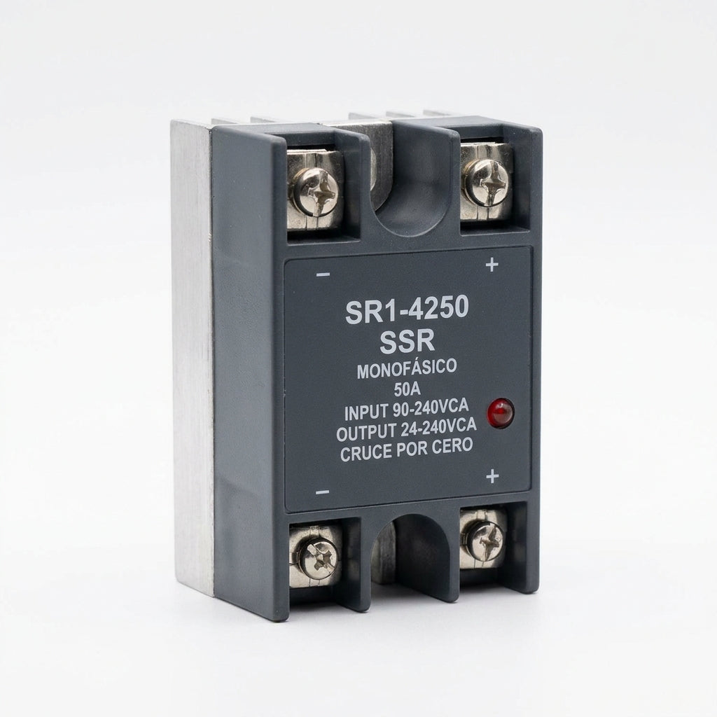 SR1-4250 SSR monofásico 50A Input 90-240VCA Output 24-240VCA cruce por cero