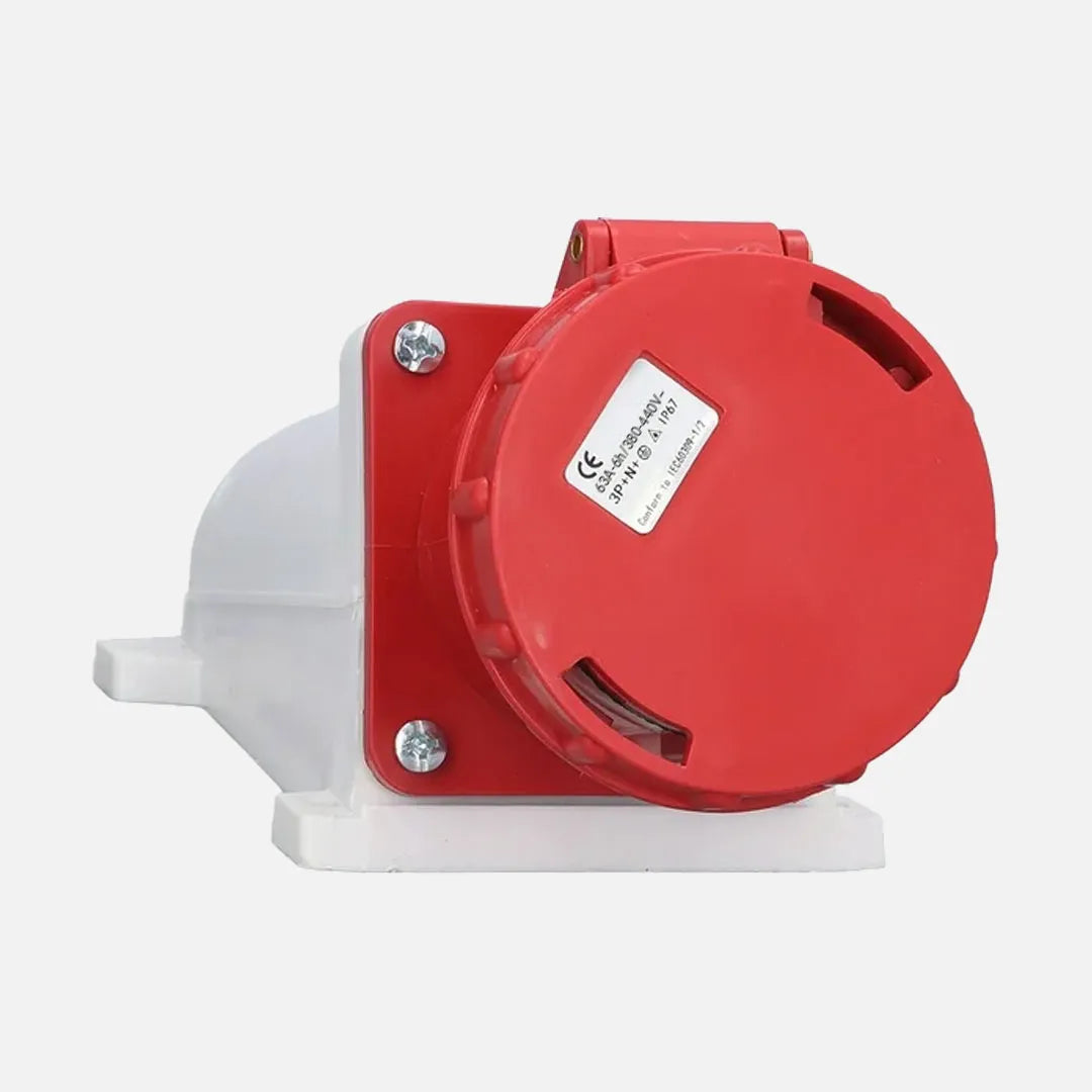 Base sobreponer 3P+N+T 6H 63A 380/440V IP67 Rojo