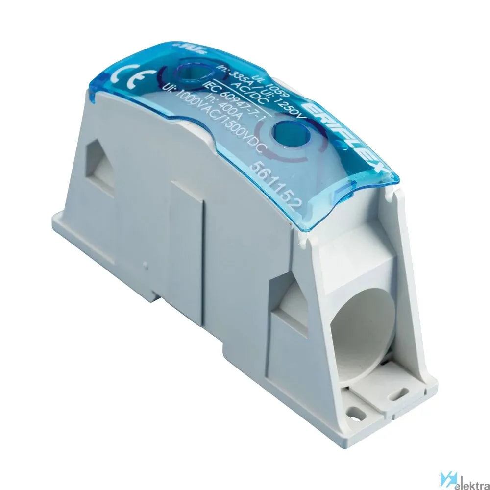 SB400 Bloque de distribución 1×1 3/0AWG-400KCMIL 335A 1000VCA Azul