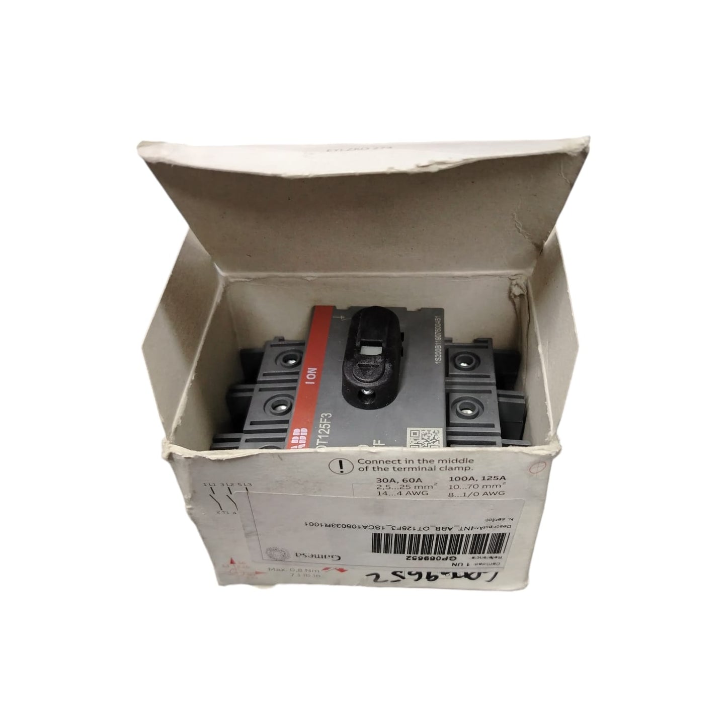 ABB 1S200B11907600451/OT125F3 Interruptor trifásico