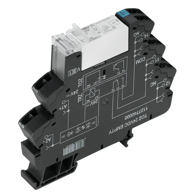 TRZ 24VDC 1CO 16A Interfaz relé RSS + Base 6.4mm 24VCD 1CO 1NA1NC 16A 250V