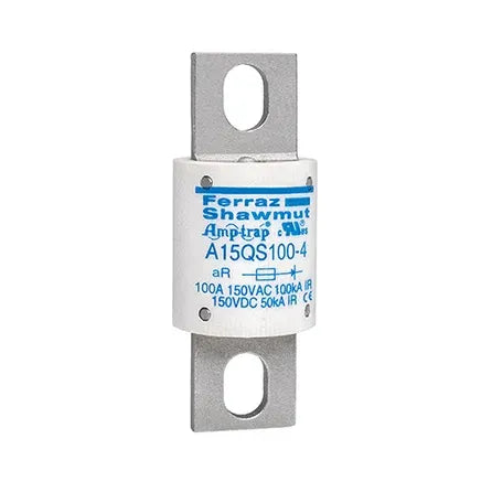 Fusible acción rápida tipo cuchilla 100A 150VAC/DC, 100kA IR,
