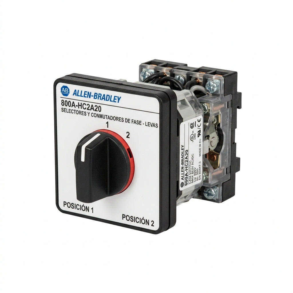 ALLEN-BRADLEY 800A-HC2A20 SELECTORES Y CONMUTADORES DE FASE - LEVAS