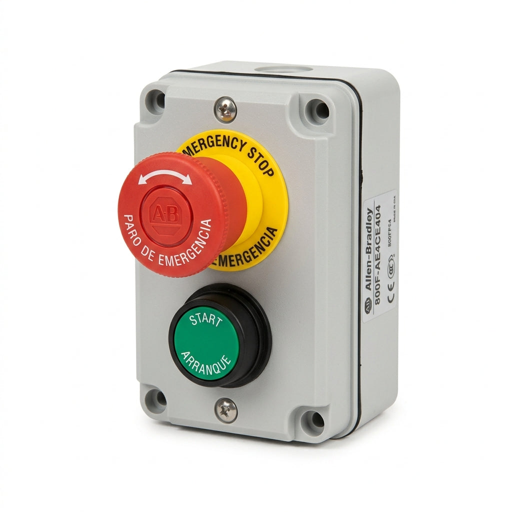 ALLEN-BRADLEY 800FP-E9 + 800F-AE4CE404 BOTONES PULSADORES BOTONERAS