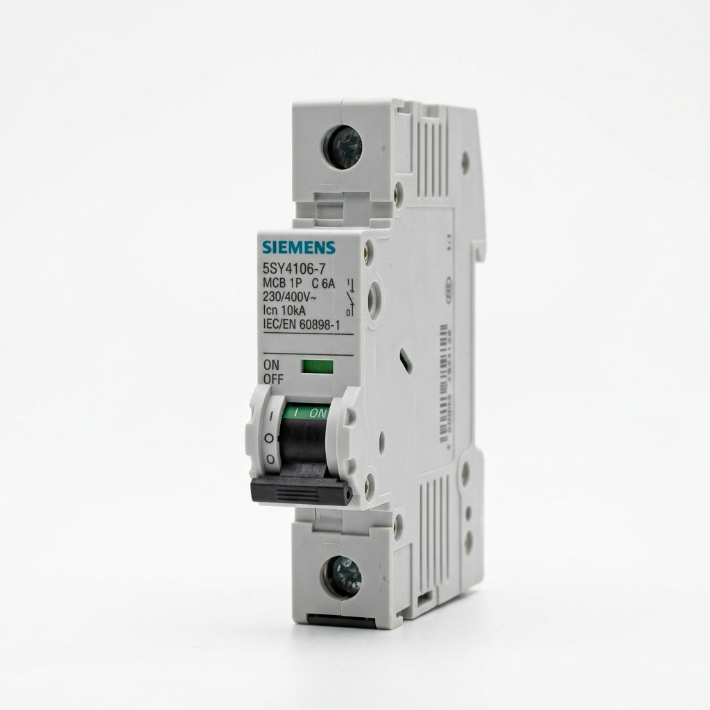 SIEMENS 5SY4106-7 MCB C6 con 5ST3010 INTERRUPTOR AUTOMATICO