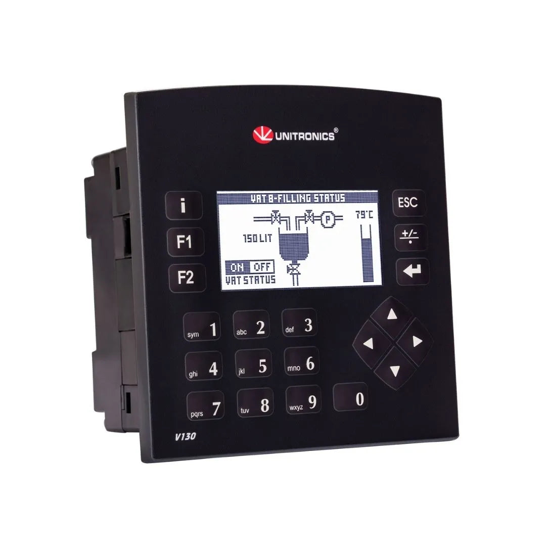 PLC+HMI 2.4” LCD STN 128x64px 8DI (1xHSC), 2D/AI, 2DI/PT100/TC 10DO (5xPWM), 2AI