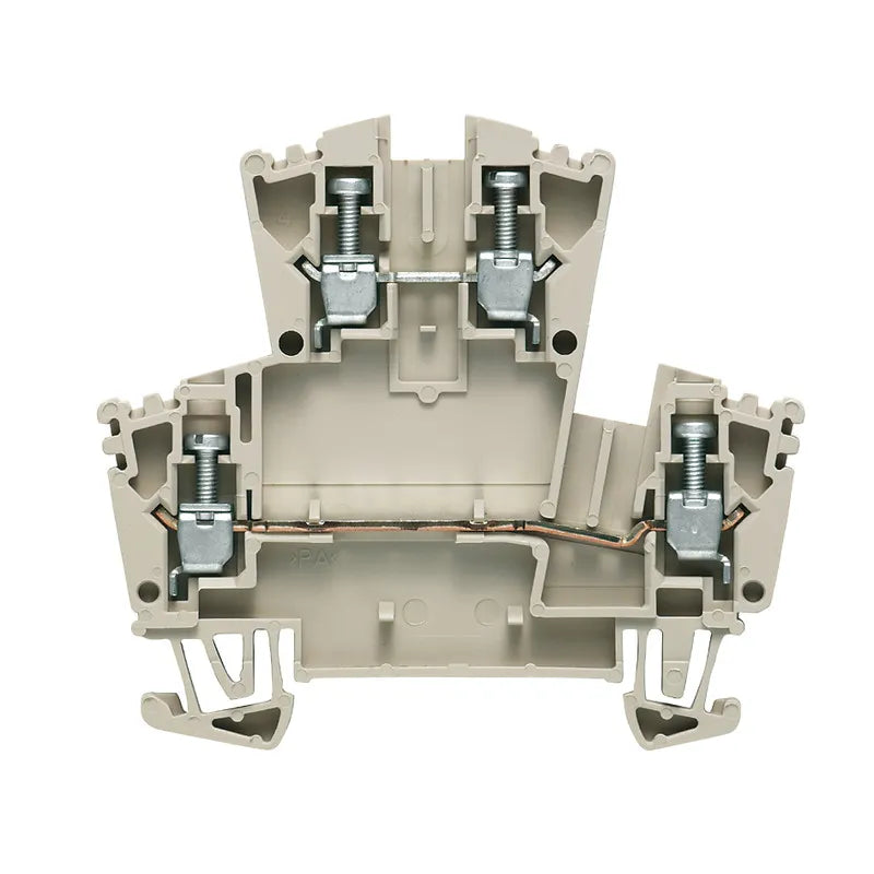 WDK 2.5 ZQV Clema 2-Pisos T-Enchufable 2.5mm² 22-12AWG 24A 400VCA Beige