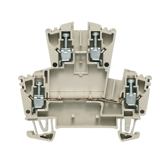 WDK 2.5 ZQV Clema 2-Pisos T-Enchufable 2.5mm² 22-12AWG 24A 400VCA Beige
