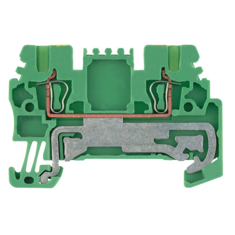 ZPE 1.5 Clema para tierra 2 conexiones 1.5mm² 26-14AWG 500VCA Verde-Amarillo