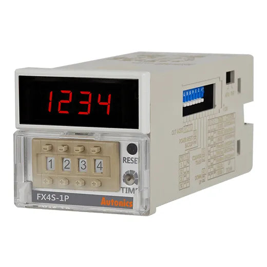 FX4S-1P2 Contador/Timer 4dígitos 48WX48H 1NANC + NPN 24VCA/24-48VCD IP20