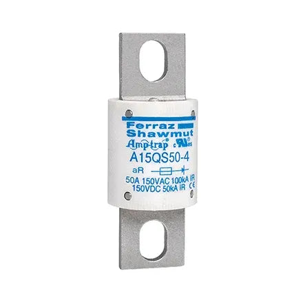 Fusible acción rápida tipo cuchilla 50A 150VAC/DC, 100kA IR,