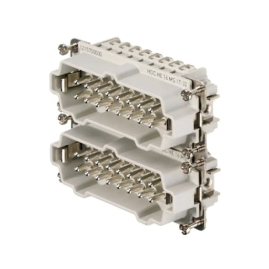 HDC HE 16 MS 17-32 Inserto macho Conexión tornillo 16P+PE 16A 500V Grupo 10