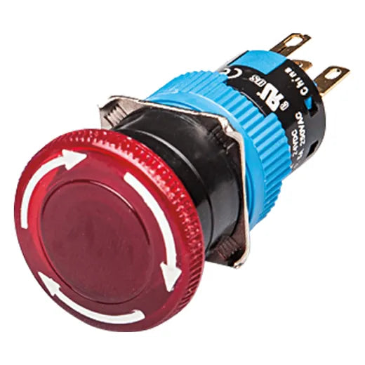 PARO DE EMER GIRAR P/DES 16MM DPDT 3A