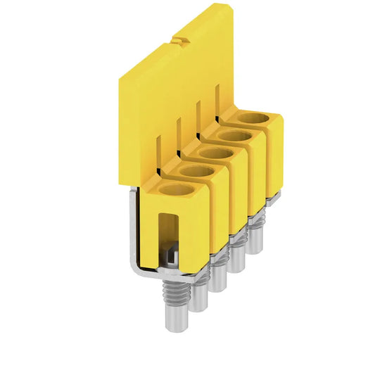 WQV 2.5/5 Puente atornillable amarillo de 5 polos para WDU/WDK de 2.5 mm²
