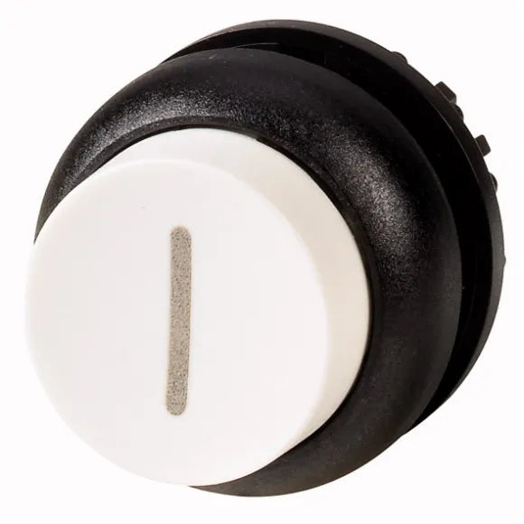 M22S-DH-W-X1 RMQ-Titan Botón pulsador Saliente B/negro 22mm Momentáneo -I- Blanc