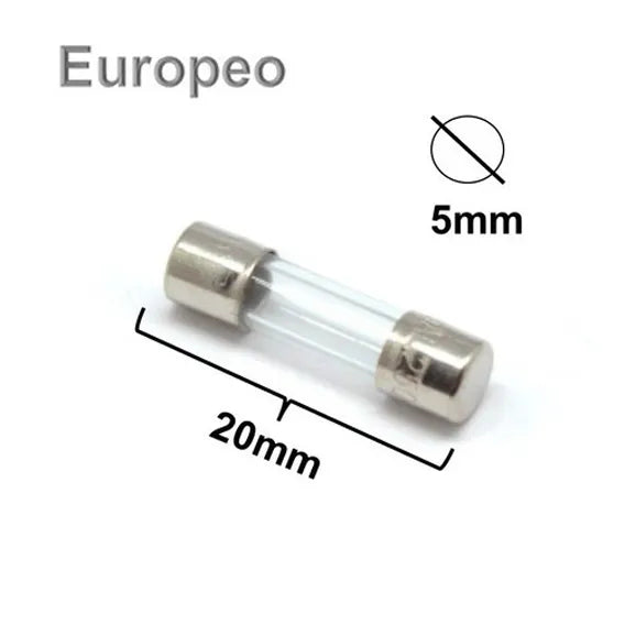 Fusible tipo europeo 5x20mm accionamiento rápido 8A 250V