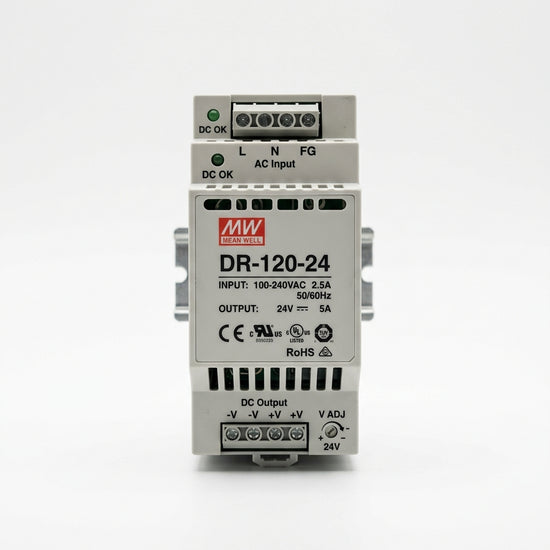 MEAN WELL DR-120-24 FUENTE DE PODER CON DETALLE