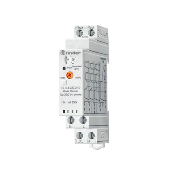Telerruptor electrónico Dimmer Maestro 0/1-10V 110-230VCA 1NA 6A 230V Riel DIN