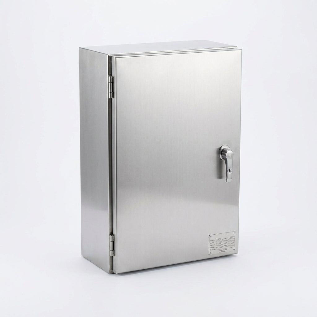 Gabinete mural de acero inoxidable AISI304 1P 600Hx400Wx210Dmm IP66 NEMA 4X