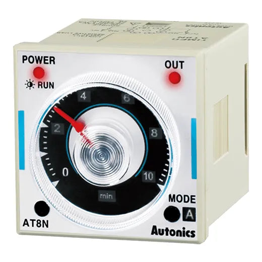 AT8N-2 Timer análogo octal 48Wx48H 0.05s-100hrs 24VCA-24VCD 2NA2NC