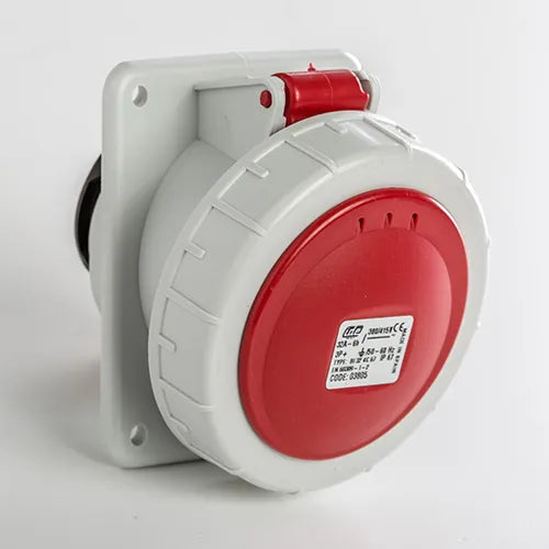 Base empotrar inclinada 32A 3P+T 400VCA 6h Rojo IP66-IP67