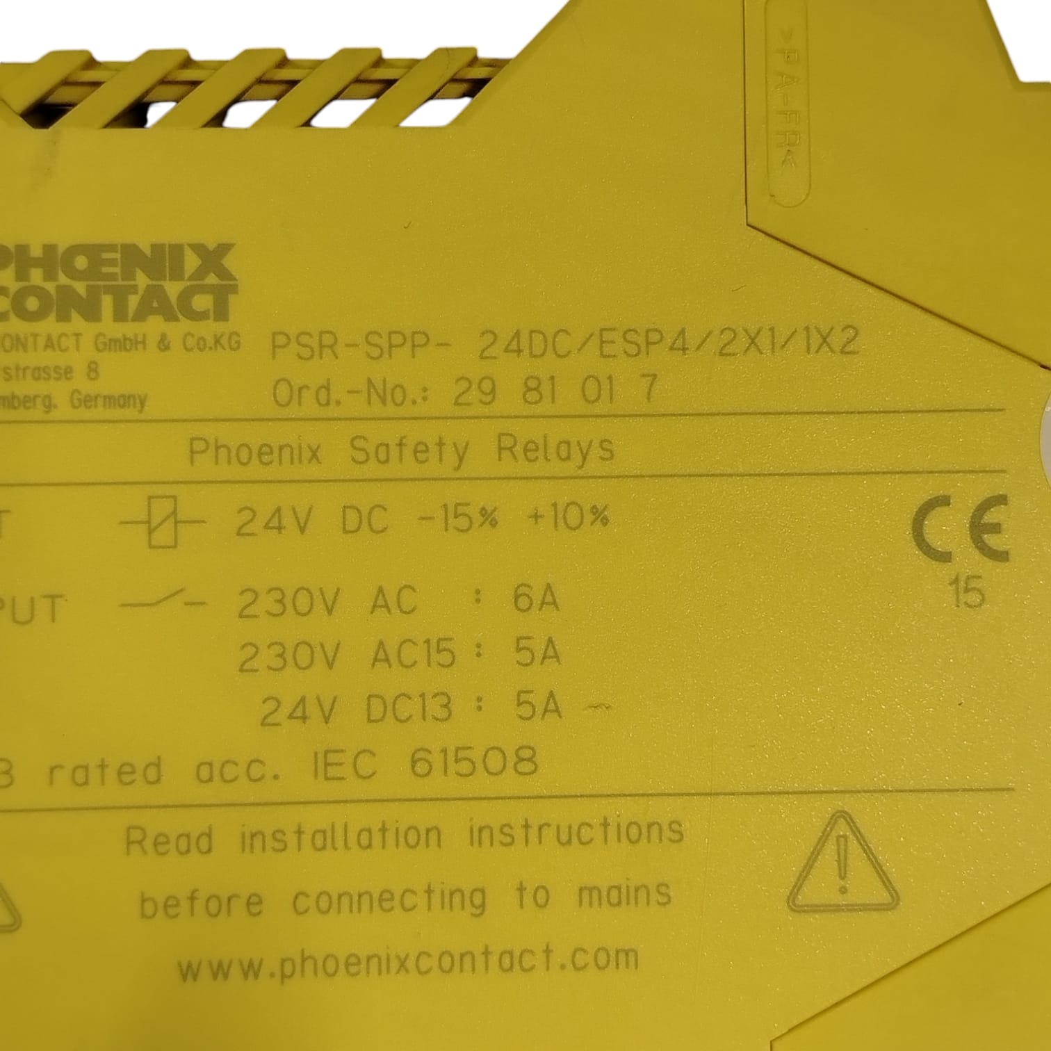 Phoenix Contact PSR-SPP-24DC/ESP4/2X1/1X2 Relevador de seguridad
