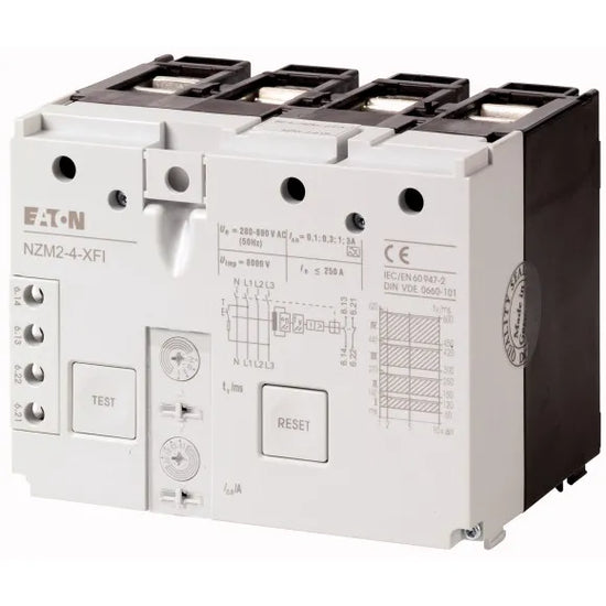 +NZM2-4-XFI Interruptor diferencial tetrapolar 100mA-3A 690VCA IP20 Tamaño 2-4