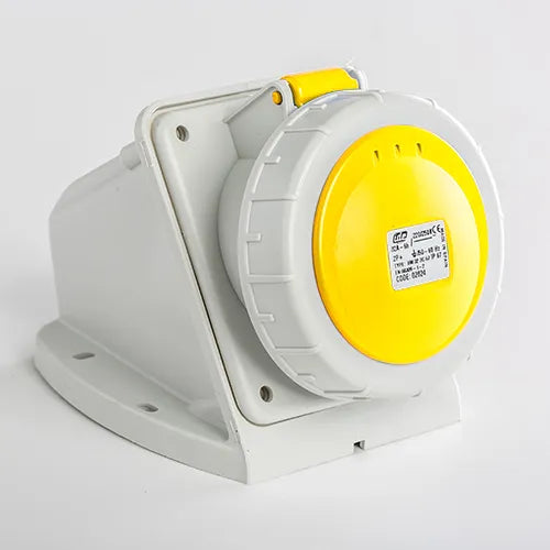 Base mural 32A 2P+T 120VCA 4h Amarillo IP66-IP67