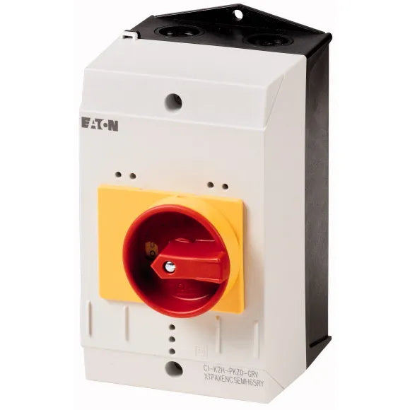 CI-K2-PKZ0-GR Caja con maneta roja/amarilla para PKZM0 montaje panel IP65.